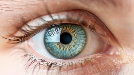 Close-Up of a Colorful Human Eye