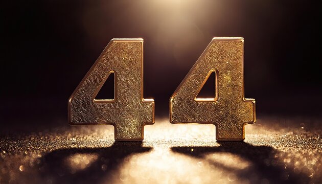 Golden Number 44 Representing Strength and Success