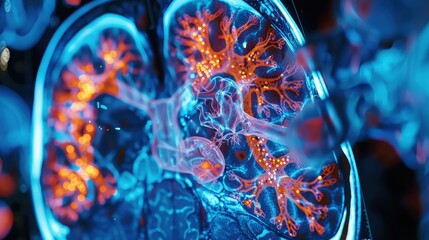 Obraz premium Metabolic Activity Visualization in Body PET Scan