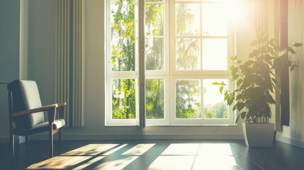 Fototapeta premium Bright and Airy Room with Natural Light