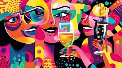 Pop Art Poster Festival And Party, Generative AI