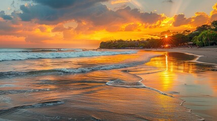 Fototapeta premium Sunset Over the Ocean