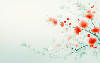 Retro style floral texture art background