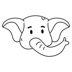cute elephant coloring page for kids and adults