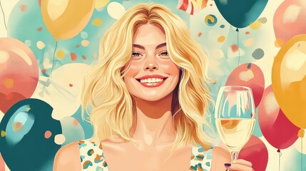 Pop Art Poster Festival And Party, Generative AI