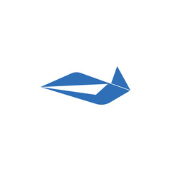 Airplane vector logo blue color, for aviation template