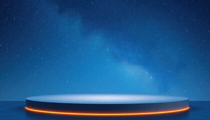 Night Sky with Glowing Platform