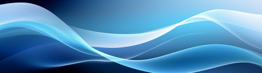Obraz premium Vector Graphics of a Blue Background Featuring Waves and Lines in a Gradient Design, Showcasing a Simple Modern Technology Style with a Blue Color Scheme and Horizontal Composition.
