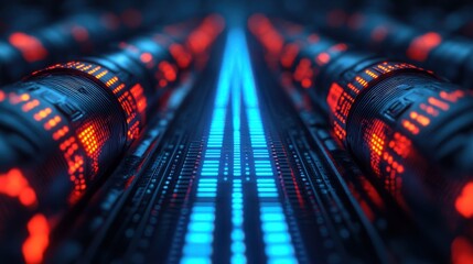 Bright Fiber Optic Cables Illuminating Modern Infrastructure
