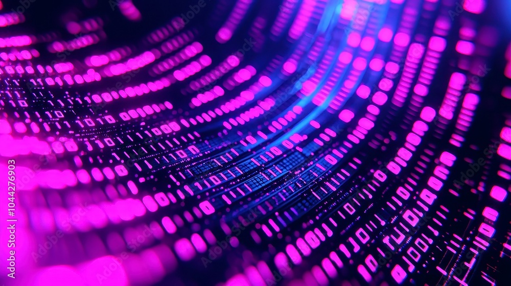 Poster abstract digital technology grid animation, a seamless visual of interconnected data points and line