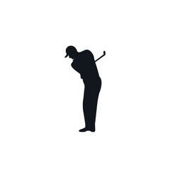 Naklejka premium Golf player flat vector design