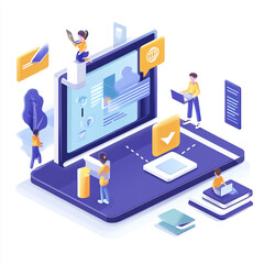 business people working on laptop