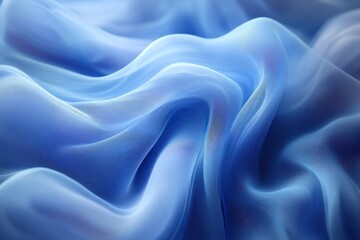 Fototapeta premium Abstract Blue Fabric Texture with Smooth Waves and Gentle Curves