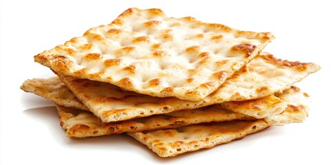 Fototapeta premium stack of matzah bread crackers
