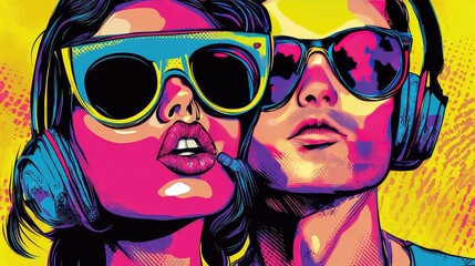 Pop Art Poster Festival And Party, Generative AI