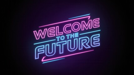 Fototapeta premium Neon-style sign with 