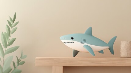 Fototapeta premium Cute shark toy