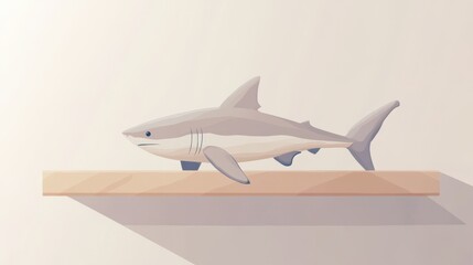 Naklejka premium Stylized shark model