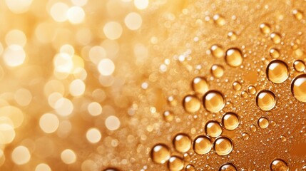 Fototapeta premium Sparkling Champagne Bubbles in Glass Close-Up Photography
