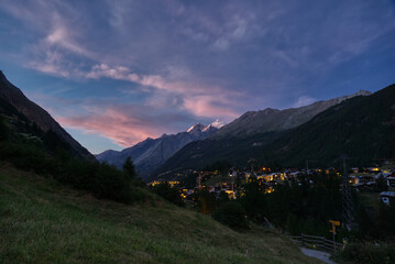 Alpine valley in Switzerland, Zermatt