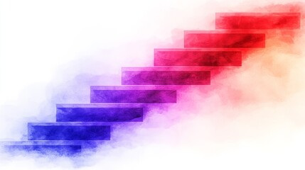 Fototapeta premium Colorful Watercolor Project Roadmap Illustration