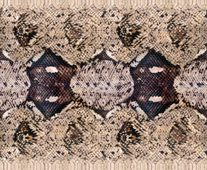 Seamless snakeskin pattern. The natural texture of the snake skin.