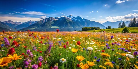 Fototapeta premium High Depth of Field Landscape with Vibrant Colors and Lush Greenery for Nature Photography Enthusiasts