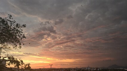 Atardecer naranja