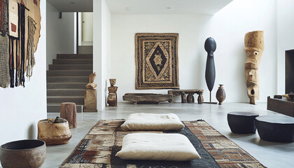 Minimalist and unique interior design in the house