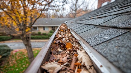 Professional Gutter Cleaning Service in Action