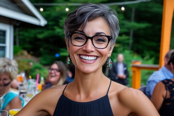 A person laughing at a family gathering, showing the warmth and connection of shared laughter at special occasions