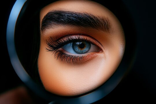 A person looking at gray hairs in a mirror, smiling softly, symbolizing the acceptance of aging and reality&acirc;&euro;&trade;s inevitable changes