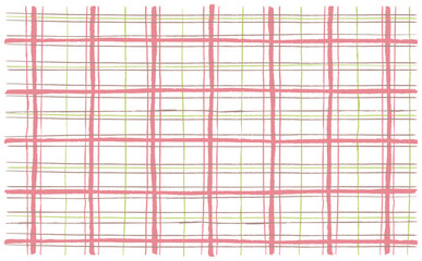 手描き風チェック柄イラスト素材・デザインに最適！