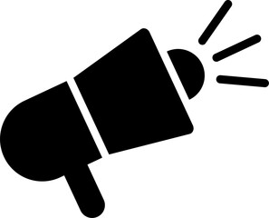 Active Megaphone Speaker Toa Black FIlled Icon Isolated on White Background