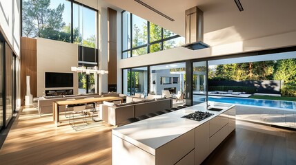 Ultra Modern Kitchen in Contemporary Villa Interior