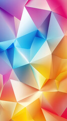 Obraz premium polygonal abstract colorful background angular geometric triangular rainbow colors backdrop vertical mobile wallpaper