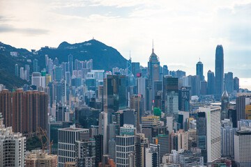 Obraz premium Hong Kong, China - Cityscape and city skyline