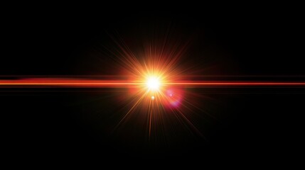 Fototapeta premium Abstract Light Flare with Red Line