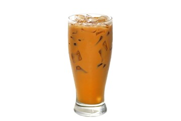 Espresso ice coffee put on white background with isolated style.