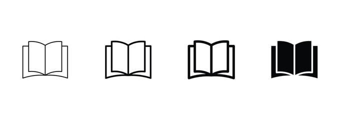 open book icon set vector illustration.