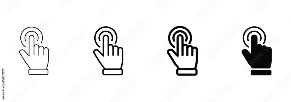 Poster hand pointer icons. pointer click icon vector