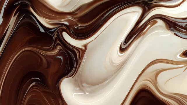Swirled chocolate and cream abstract background