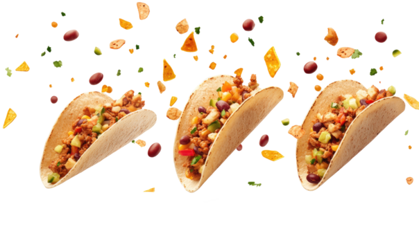 Tacos on transparent background