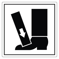 Foot Pedal Operation Sign Illustration