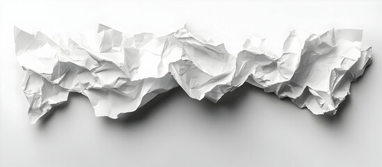 Obraz premium Crumpled Paper Texture, white paper, background, abstract, design, wrinkled