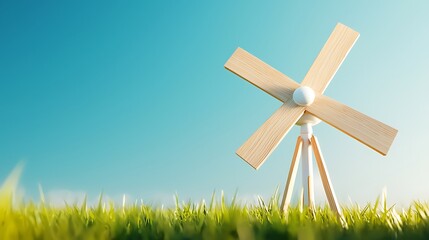 Fototapeta premium A traditional windmill standing tall in a scenic countryside landscape