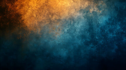 Abstract Grunge Background with Blue and Orange Gradient, texture, wall, weathered, distressed, vintage