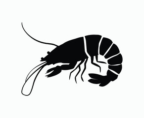 Fototapeta premium Shrimp Silhouette Concepts Silhouette EPS Vector