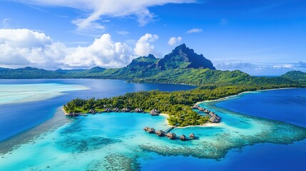 Tropical Island Paradise with Crystal Clear Water