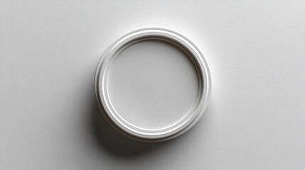 Obraz premium Minimalist White Eco-Friendly Coffee Cup Lid Mockup on Clean White Background Ideal for Branding Projects. Generative AI